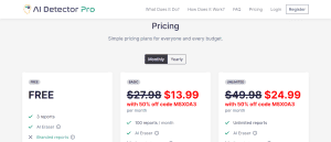 AI Detector Pricing