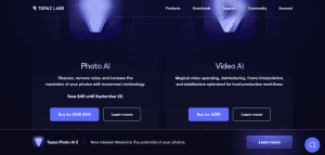 Topaz labs AI video editor