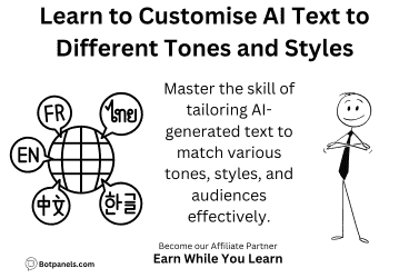 customize AI text in different tones and styles