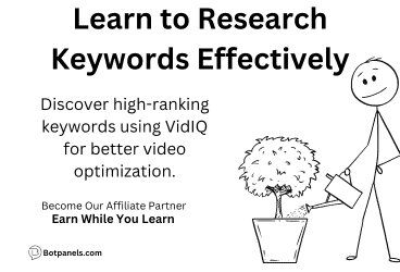 video keywords research using vidIQ