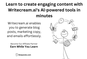 Content writing with writecream ai