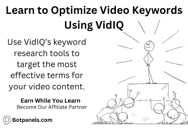 Optimize Video Keywords using vidIQ