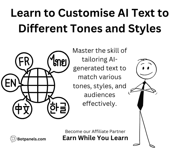 customize AI text in different tones and styles